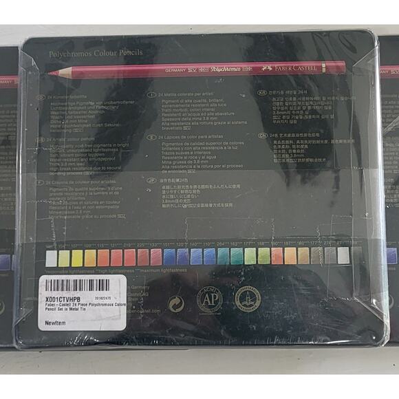 Faber-Castell 24-Piece Polychromous Colored Pencil Set in Metal Tin - Picture 2 of 2